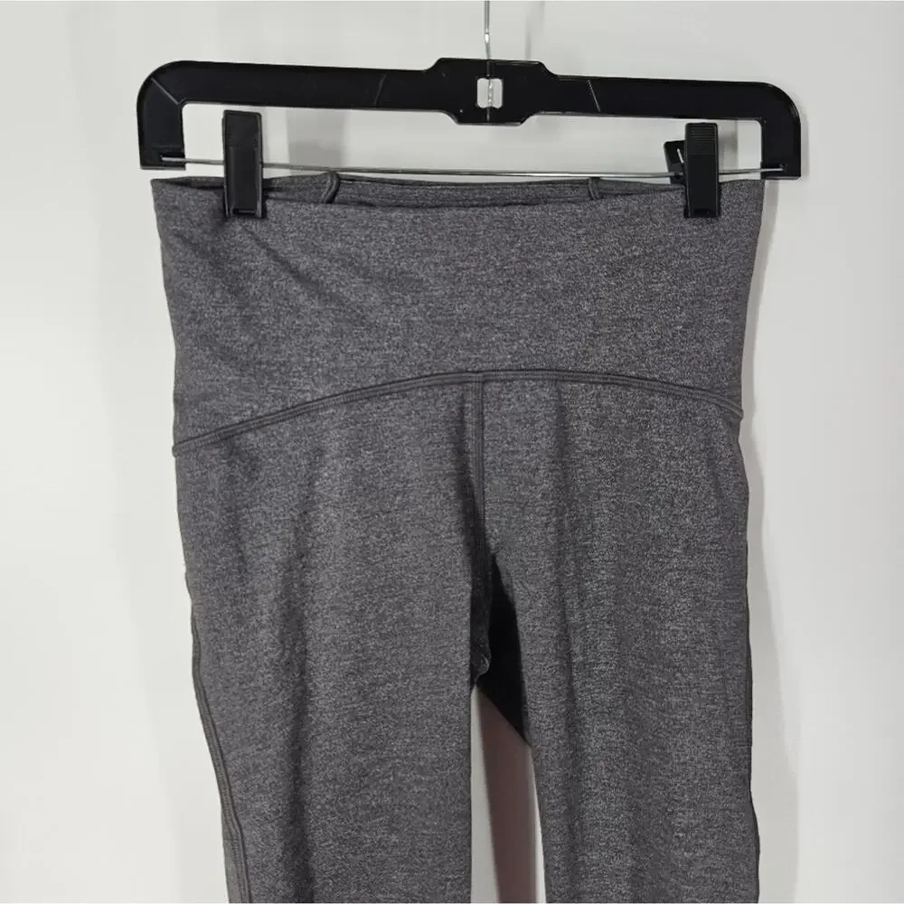 Lululemon Heathered Black Train Times 7/8 25